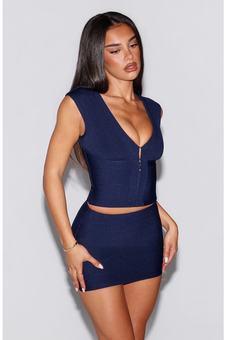 Nyx Bandage Miniskirt, Alternate, color, NAVY