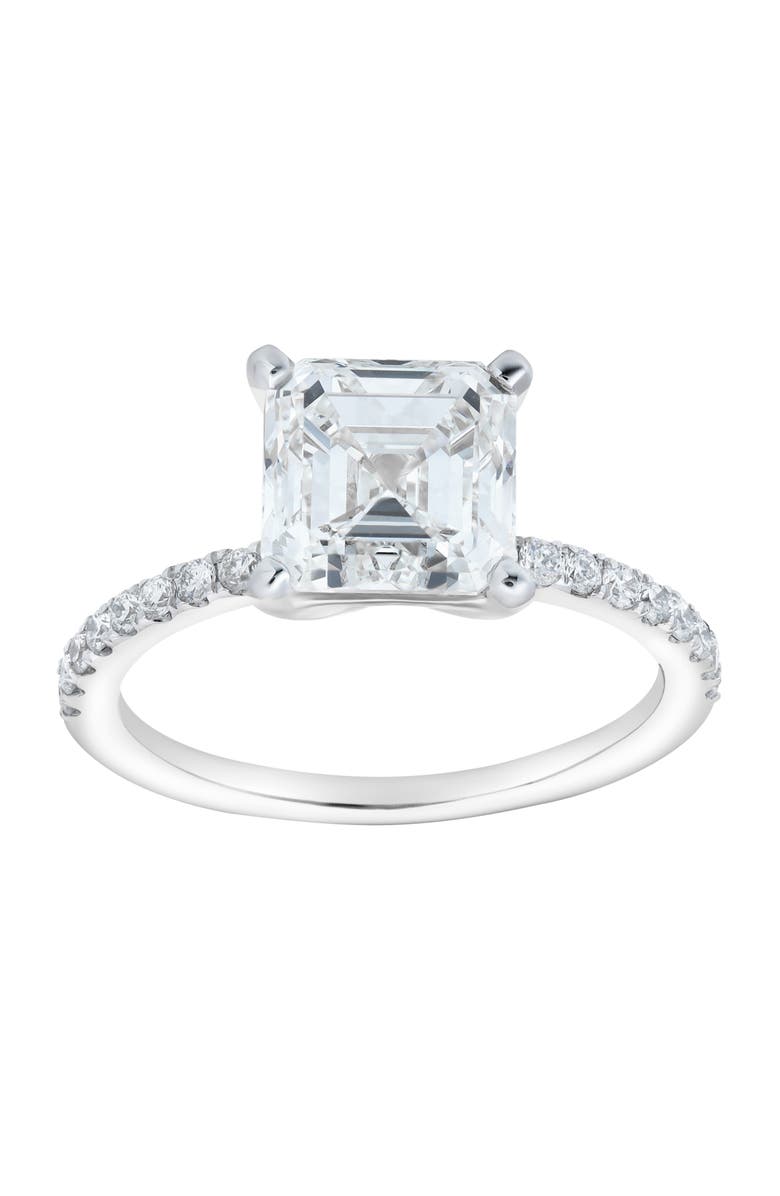 LuvMyJewelry Ani 14K White Gold Emerald Cut Lab Grown Diamond Engagement Ring - 2.7 Ct, Main, color, 14K White Gold