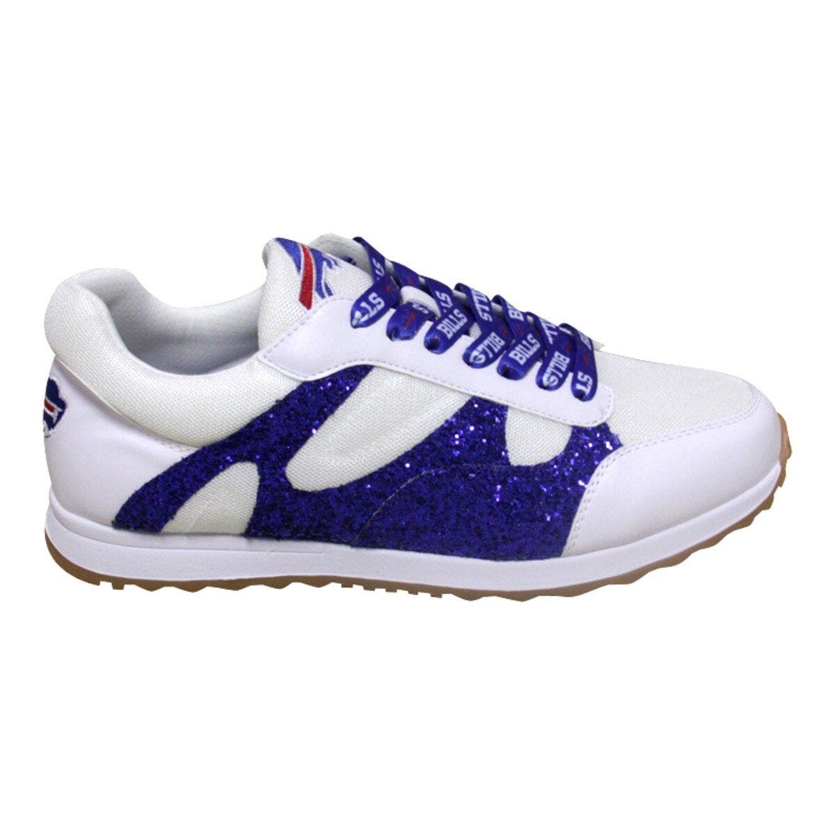 CUCE Women's Cuce  White Buffalo Bills Glitter Sneakers, Alternate, color, 