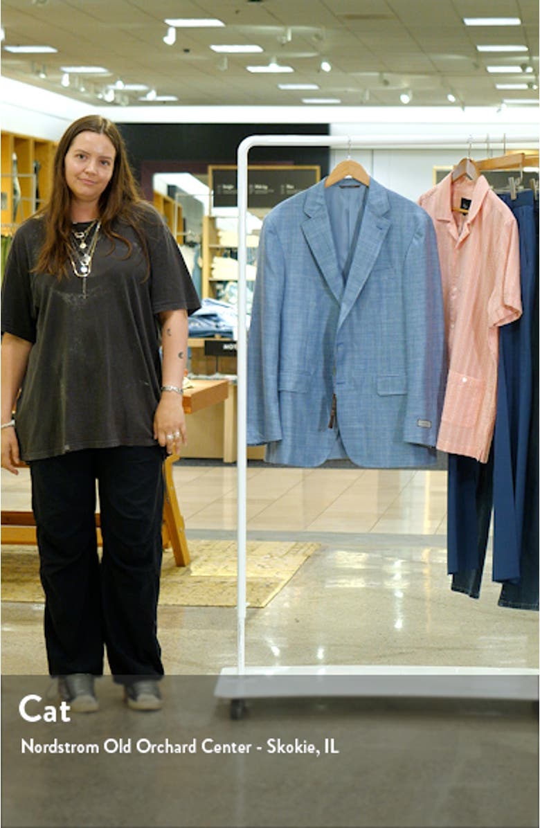 Kei Trim Fit Mélange Wool & Silk Blend Sport Coat, sales video thumbnail