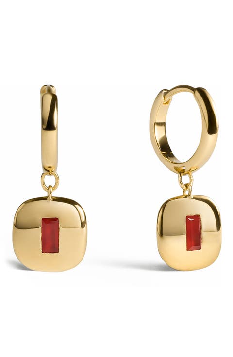 Small Gemdrop Hoop Earrings