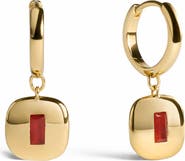 Monica Vinader Small Gemdrop Hoop Earrings