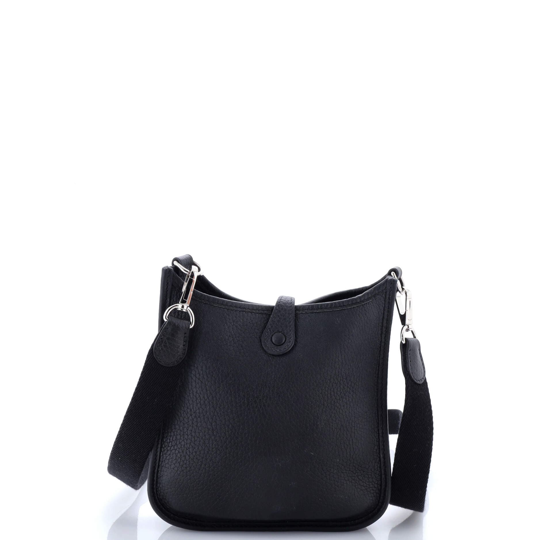 Pre-Owned Hermes Evelyne Bag Gen III Clemence TPM, Alternate, color, Noir