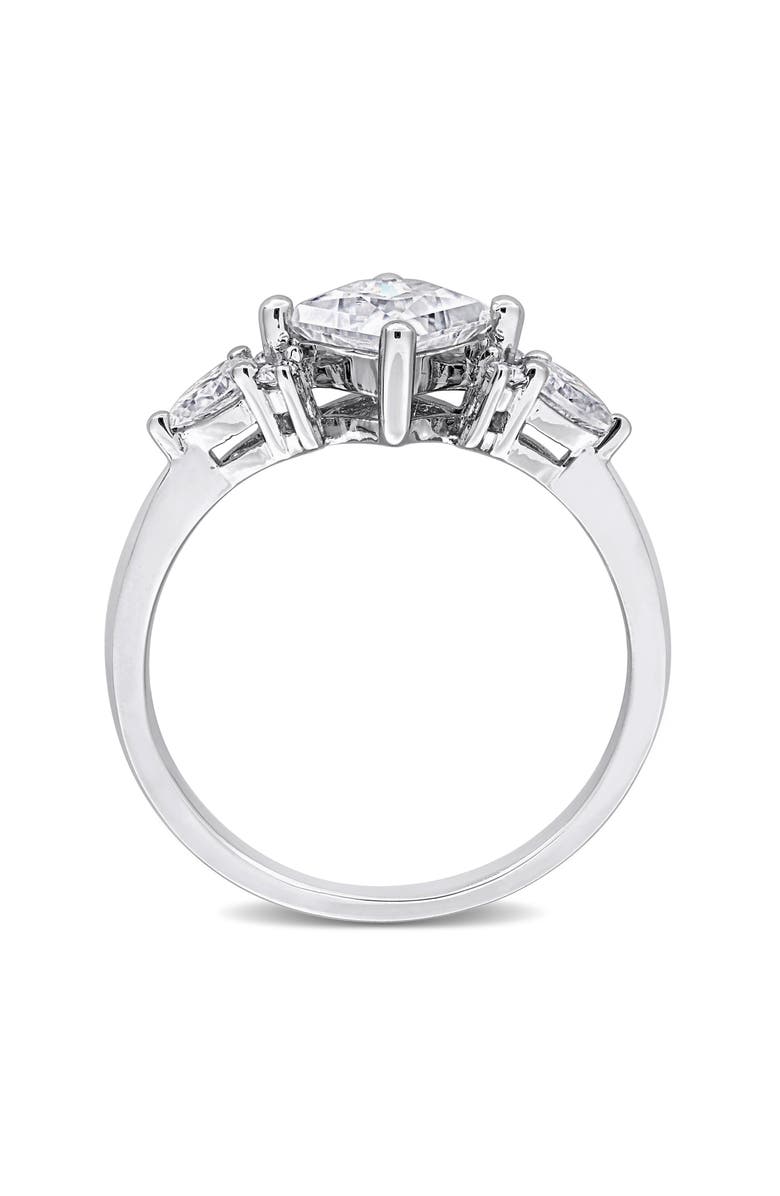 DELMAR Princess Cut Lab-Created Moissanite Ring, Alternate, color, White