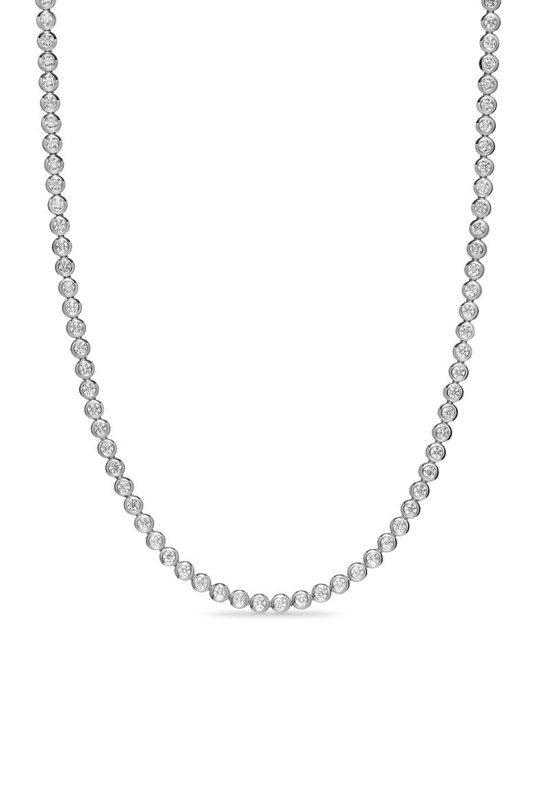 Bezel Set Diamond Tennis Necklace, 4.7mm, Main, color, METALLIC GOLD