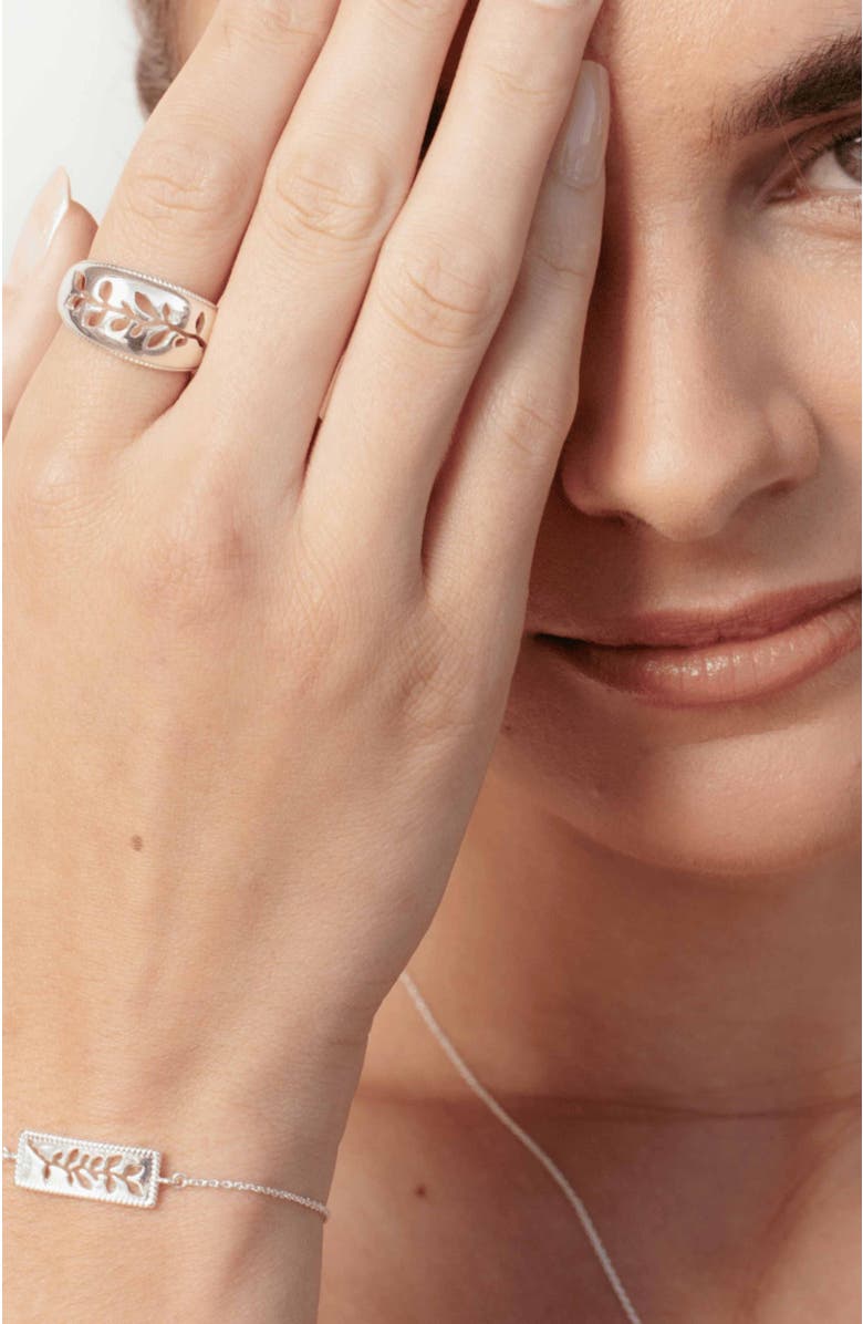 Rizen Jewelry Olive Branch Ring, Alternate, color, Sterling Silver
