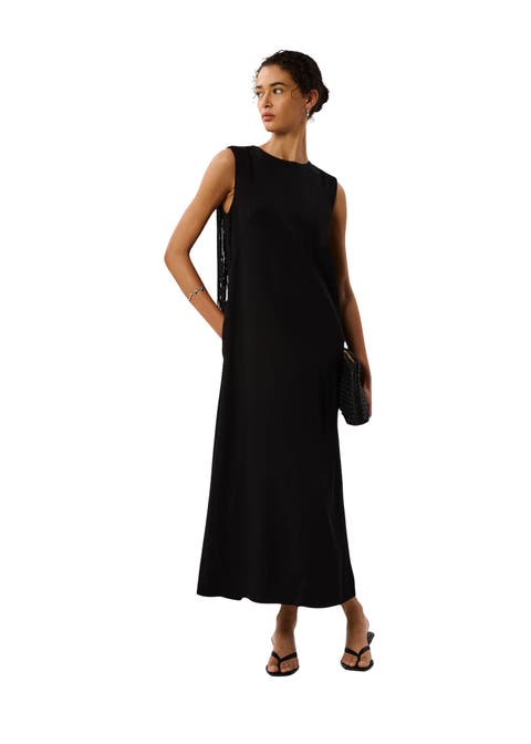Back Fringe Detail Midi Dress