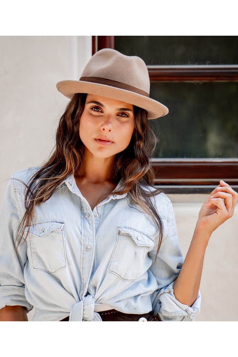 Patrick Wool Felt Fedora, Alternate, color, TAN