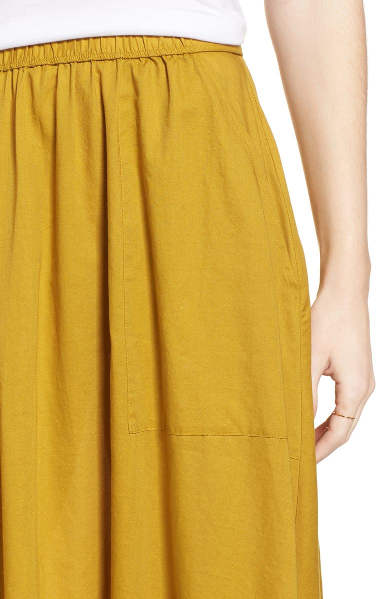 Madewell Sidewalk Midi Skirt, Alternate, color,