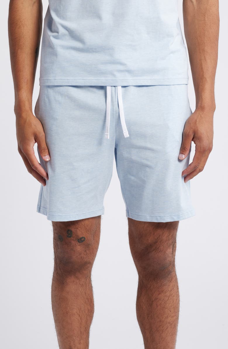 BOSS Drawstring Waist Shorts, Main, color, Light Blue