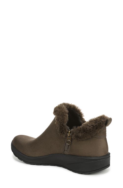 Lifestride Greatness Faux Fur Trim Bootie In Green