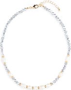 Tasha Crystal & Imitation Pearl Collar Necklace