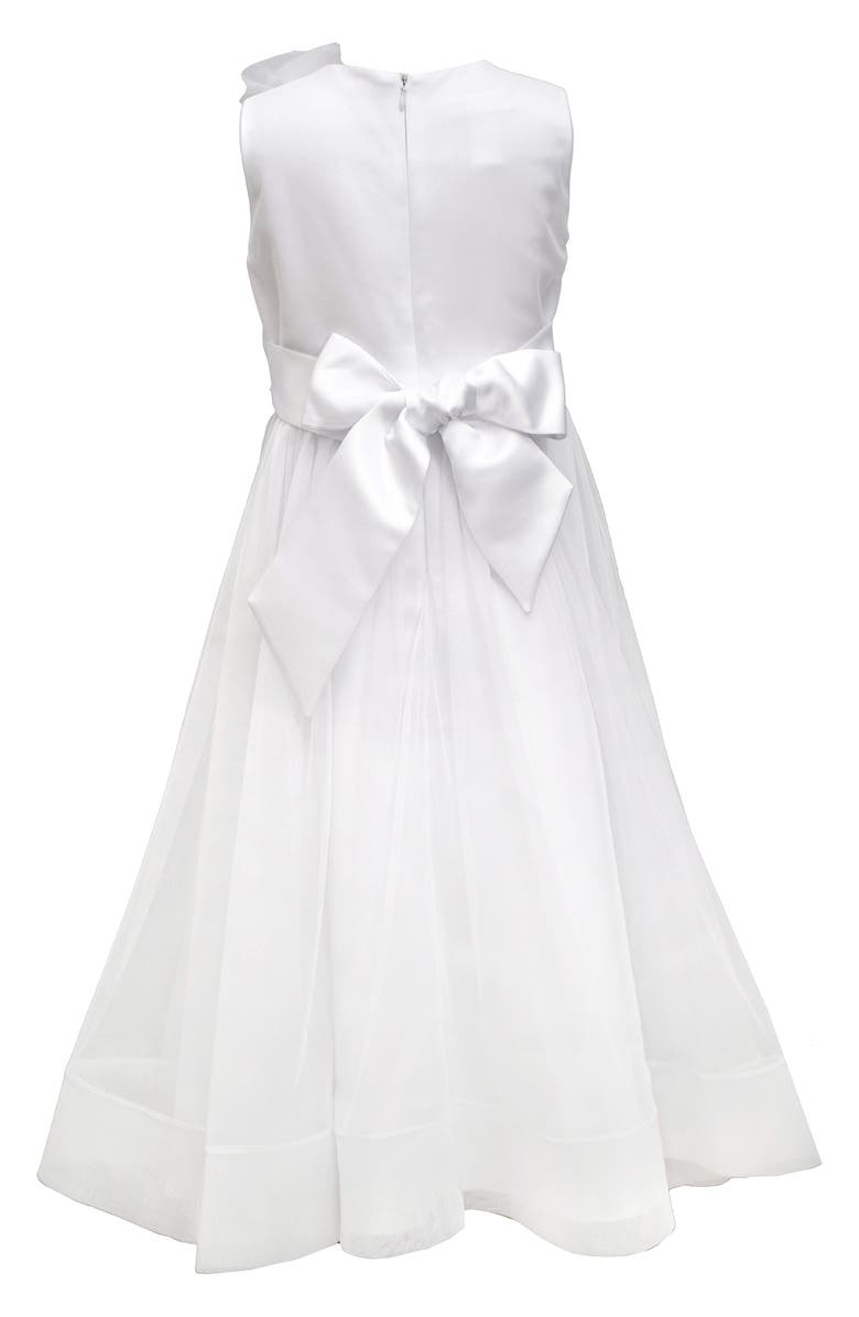 GERSON & GERSON Iris & Ivy Shoulder Flower Tulle Dress, Alternate, color, 