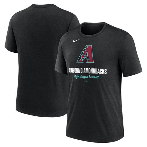Men's Nike Heather Black Arizona Diamondbacks Logo Tri-Blend T-Shirt