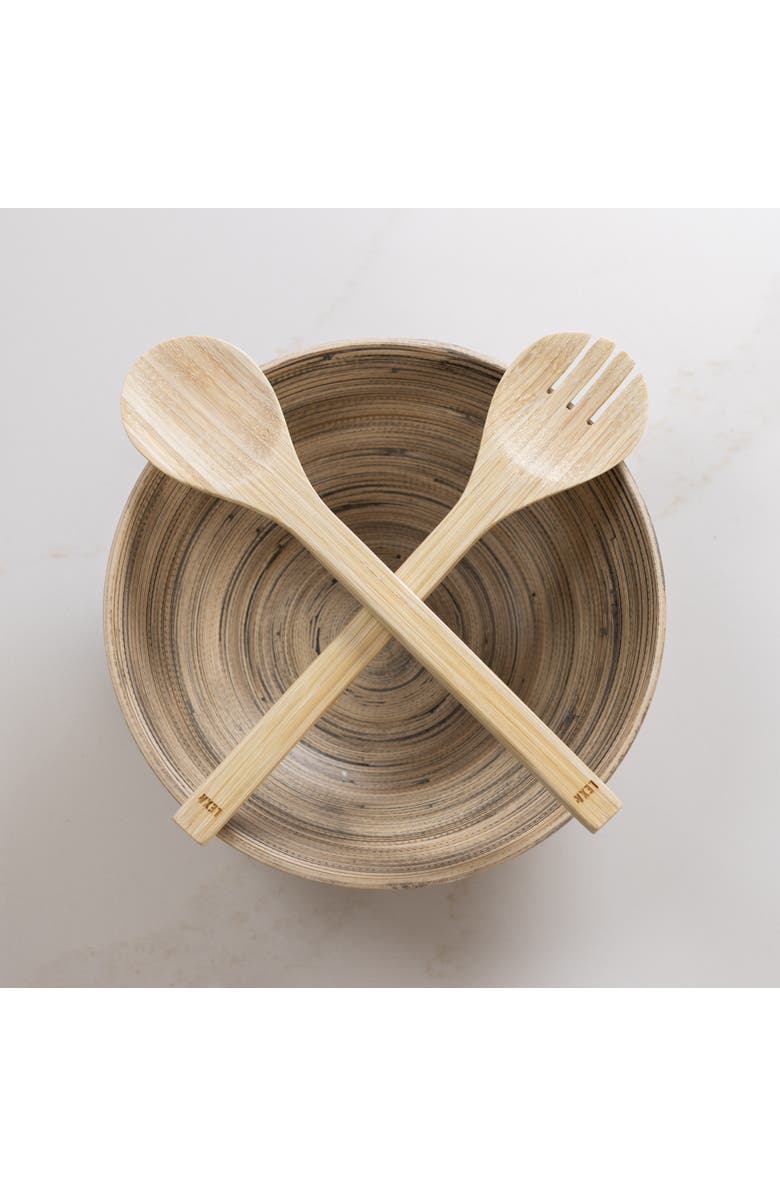 Lexa Salad Utensil Set, 12 Inch, Alternate, color, Natural