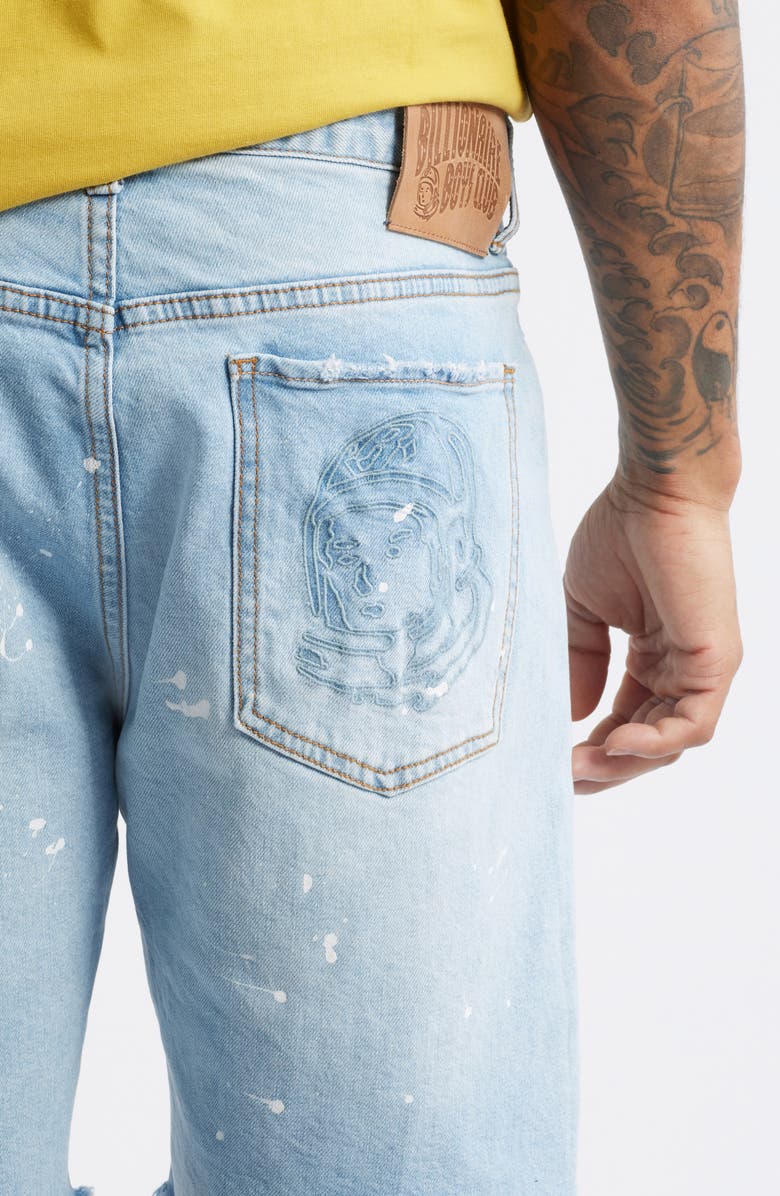 Billionaire Boys Club BB Cadet Distressed Denim Shorts, Alternate, color, Lagoon