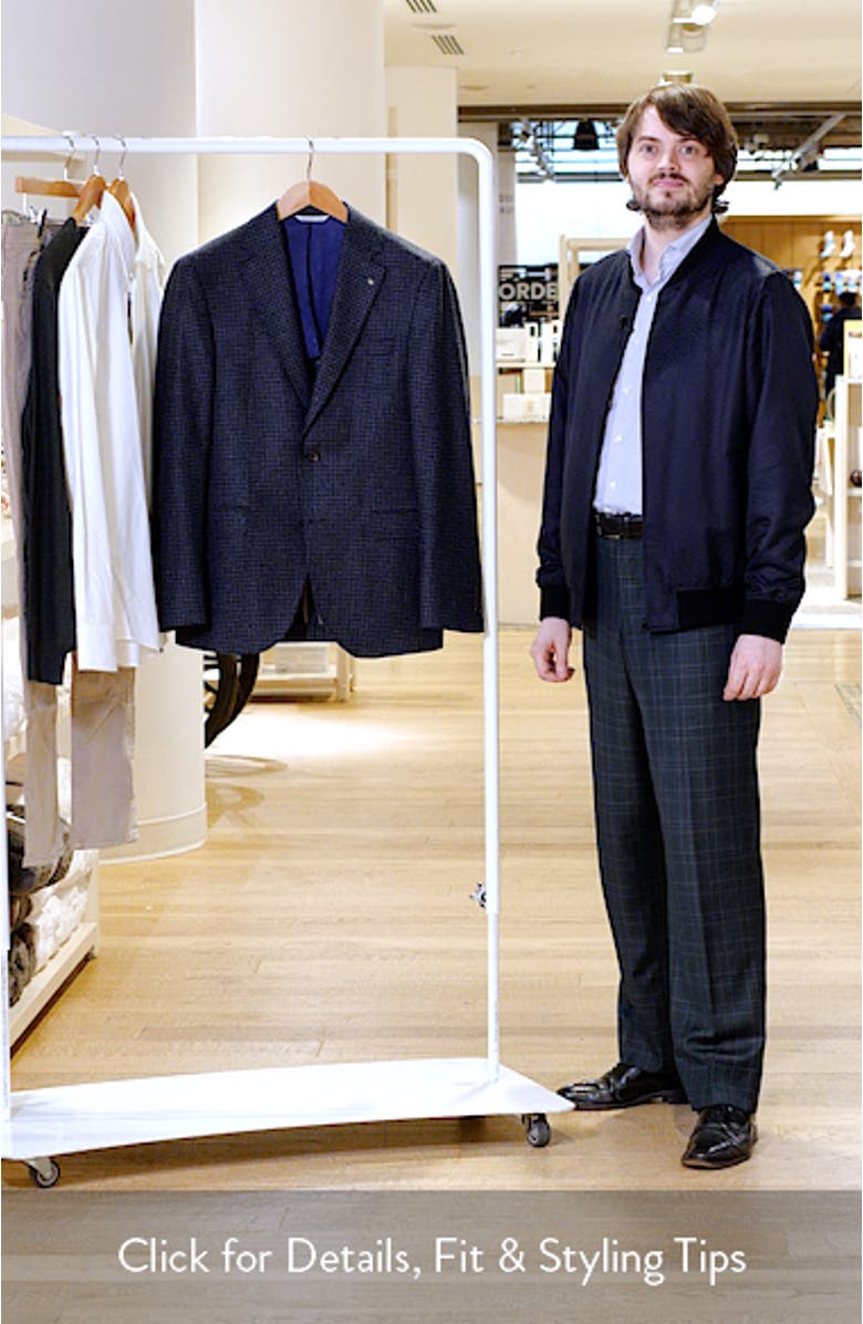 Midland Contemporary Fit Grey Houndstooth Wool & Cashmere Sport Coat, sales video thumbnail