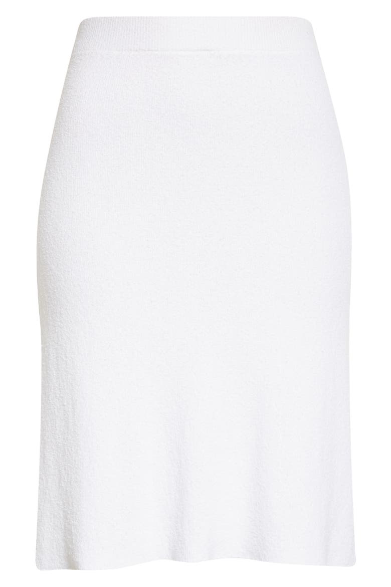 Cotton Blend Bouclé Skirt, Alternate, color, BLANC