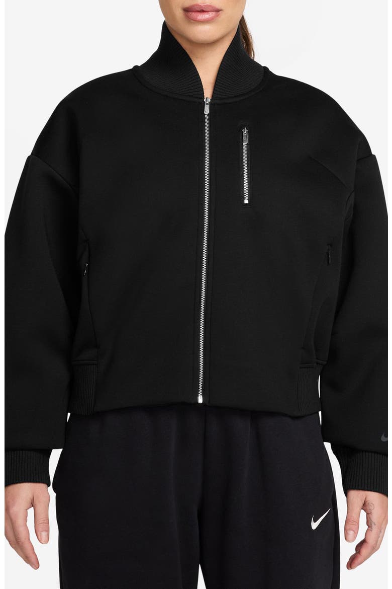 Sportswear Destroyer Bomber Jacket, Main, color, 010 BLACK/ANTHRA