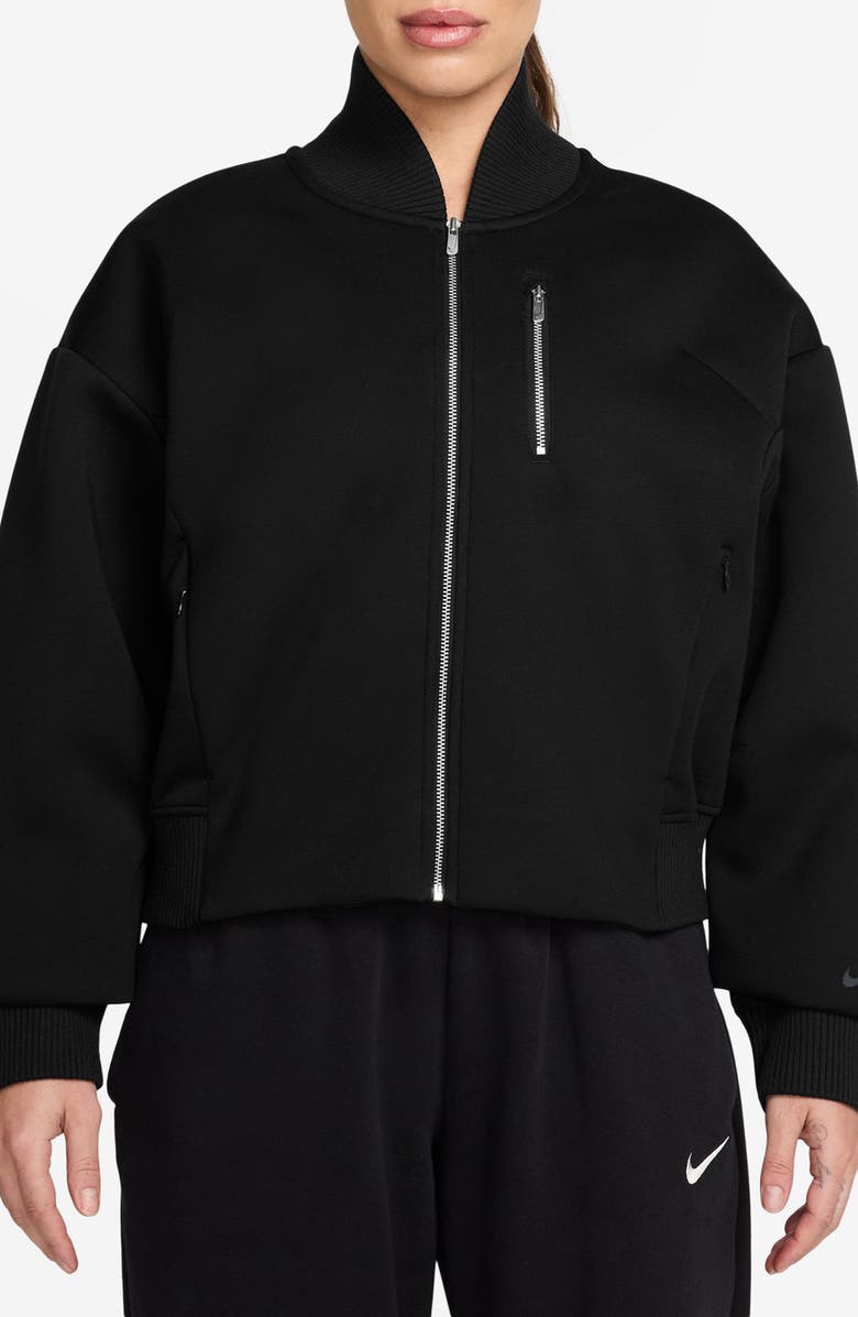 Nike Sportswear Destroyer Bomber Jacket, Main, color, Black/ Anthracite