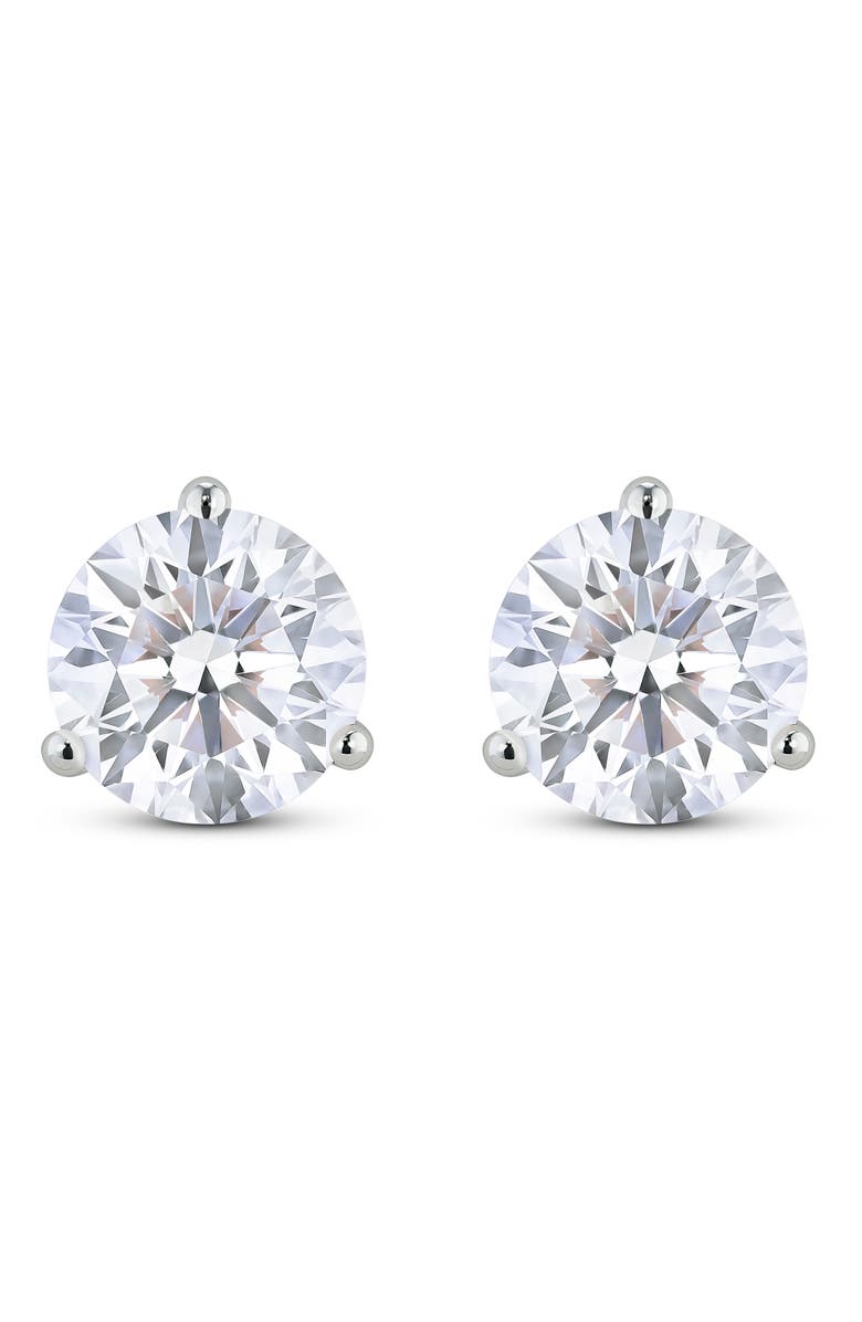 LIGHTBOX Round Lab Grown Diamond Stud Earrings, Main, color, 4.0Ctw White Gold