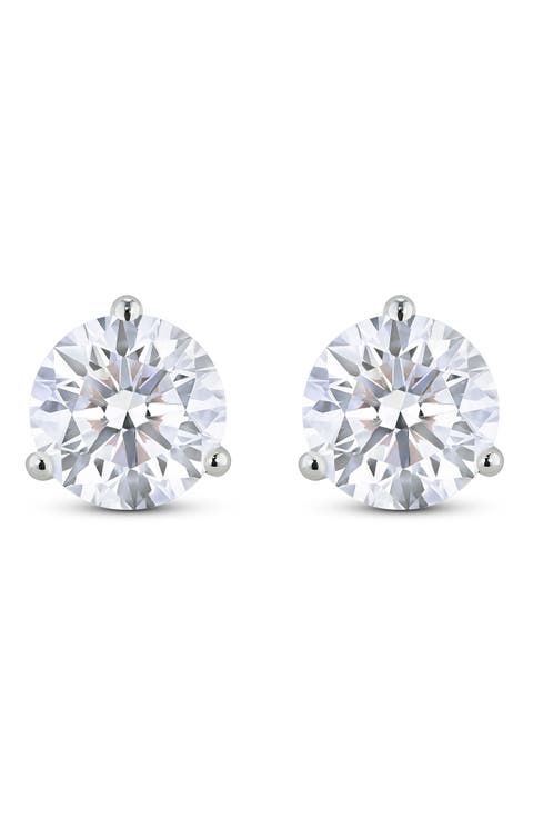 Round Lab Grown Diamond Stud Earrings