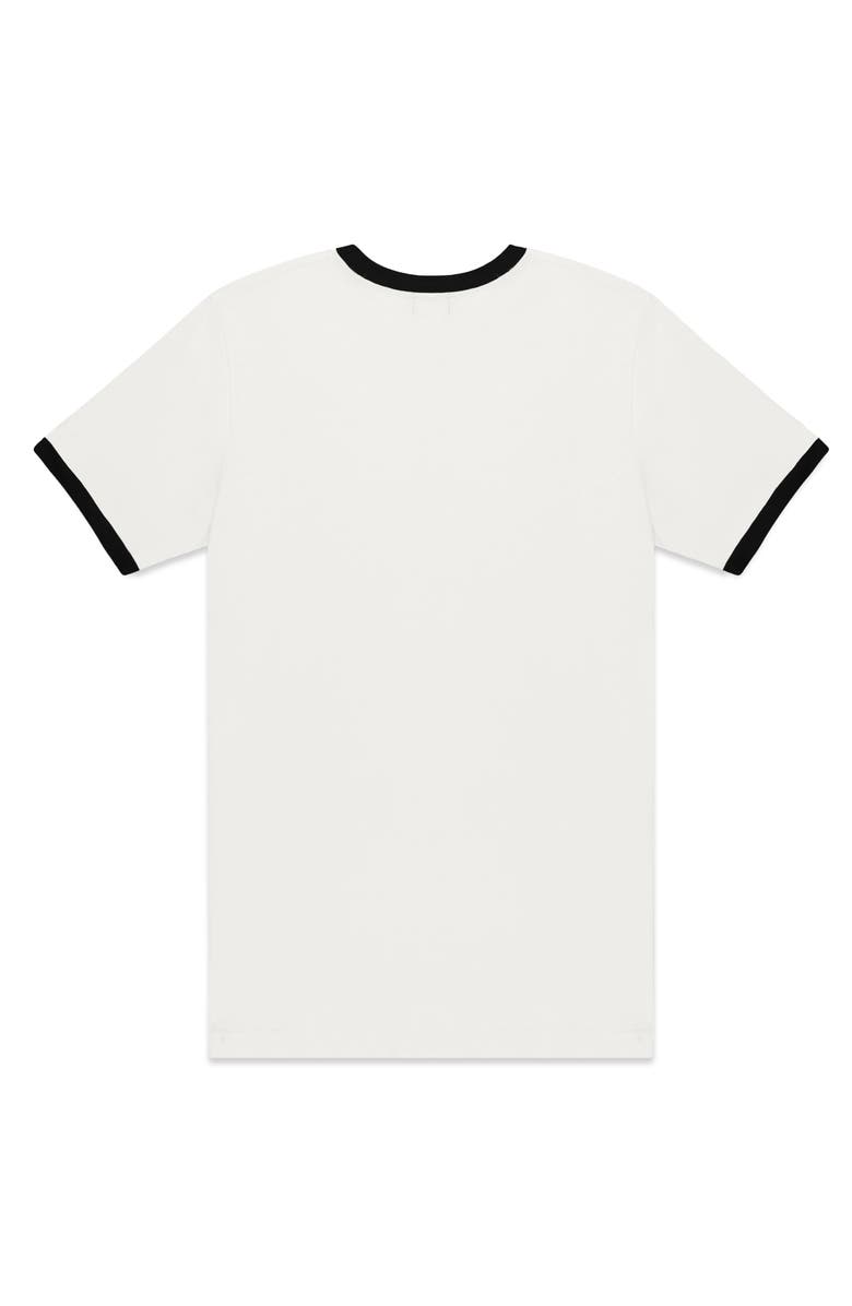 Dalix Mens Astronaut Jersey Ringer Tee, Alternate, color, Vin White Black