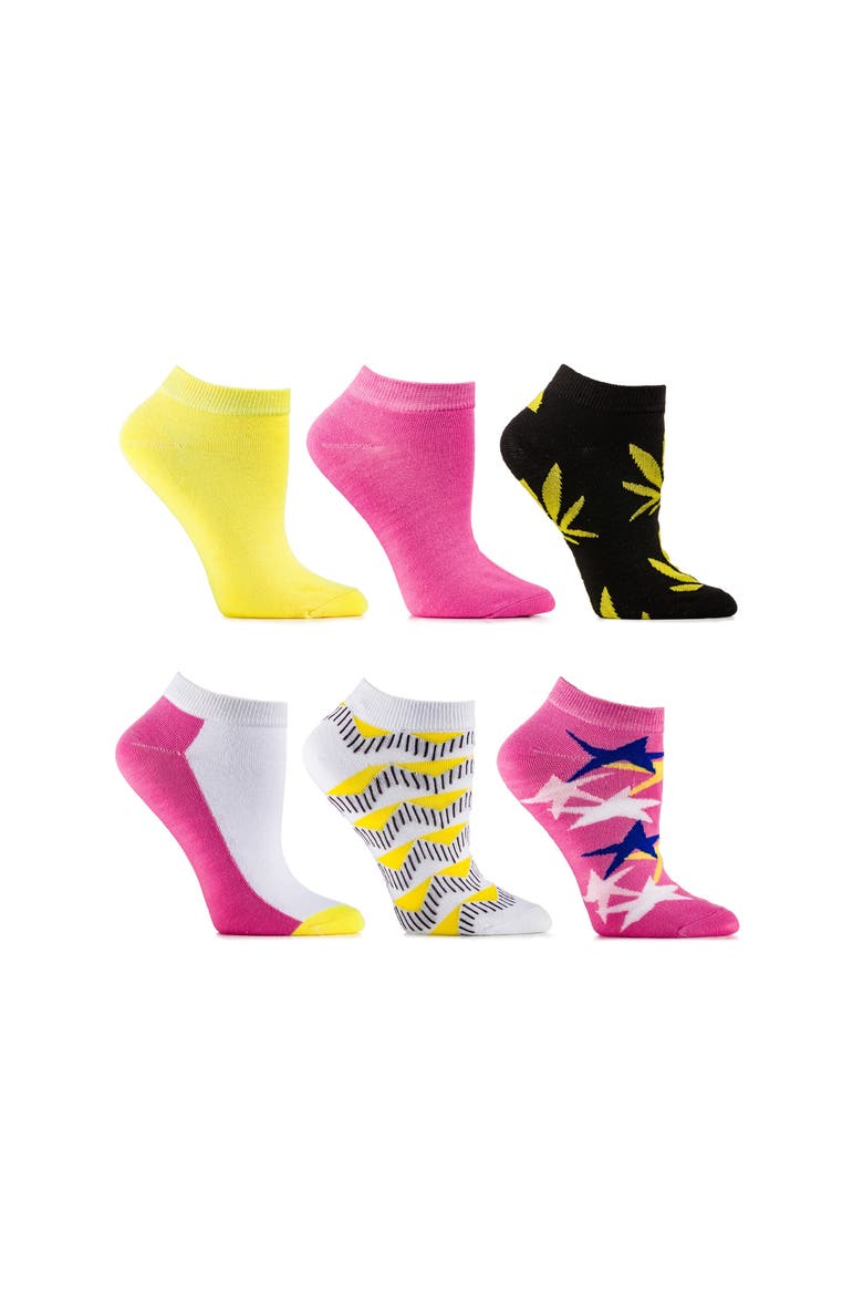 Women's 6-Pack Low-Cut Ankle Socks, Main, color, Zippy Flaxen