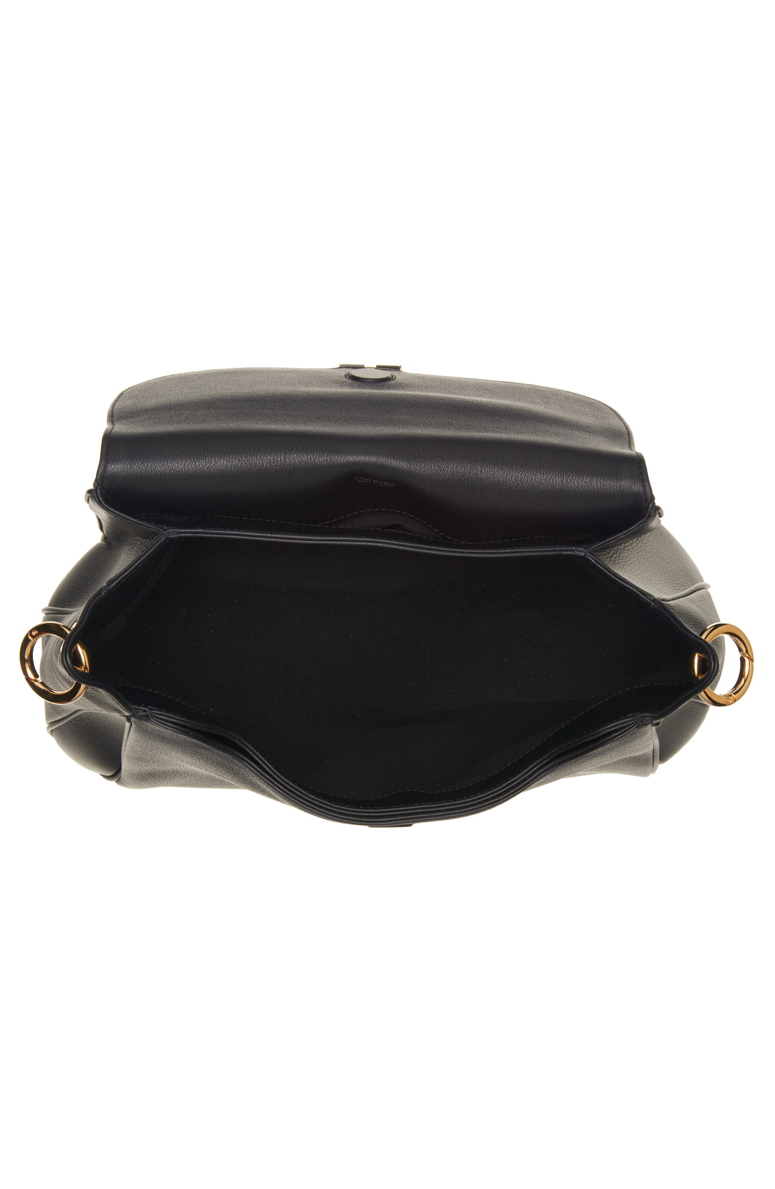 TOM FORD Medium Tara Leather Shoulder Bag, Alternate, color, Black