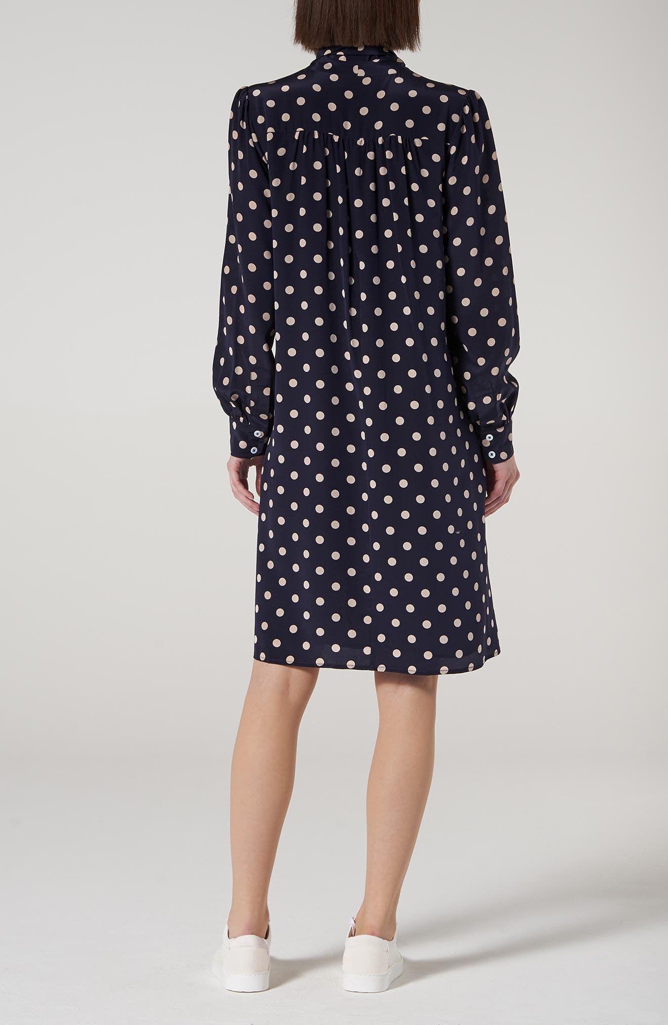 Evia Long Sleeve Silk Dress - image 2