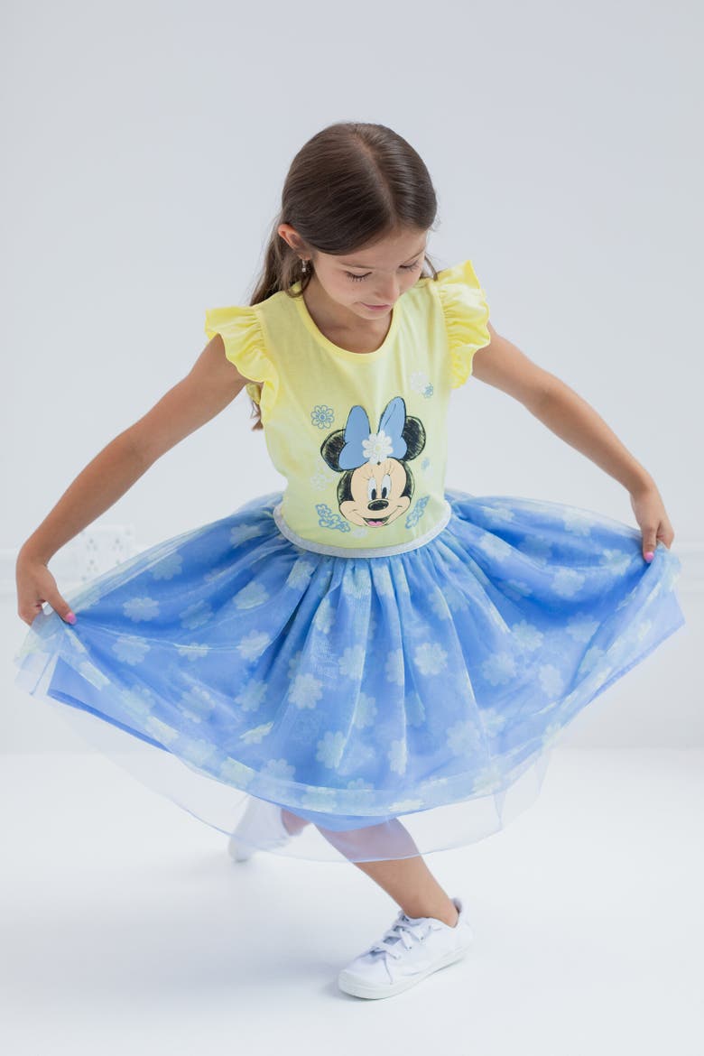 Minnie Mouse Sleeveless Tulle Dress, Alternate, color, Yellow