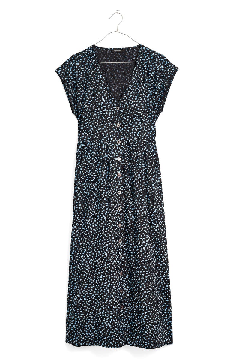 Madewell Challis Button Front Midi Dress, Alternate, color,