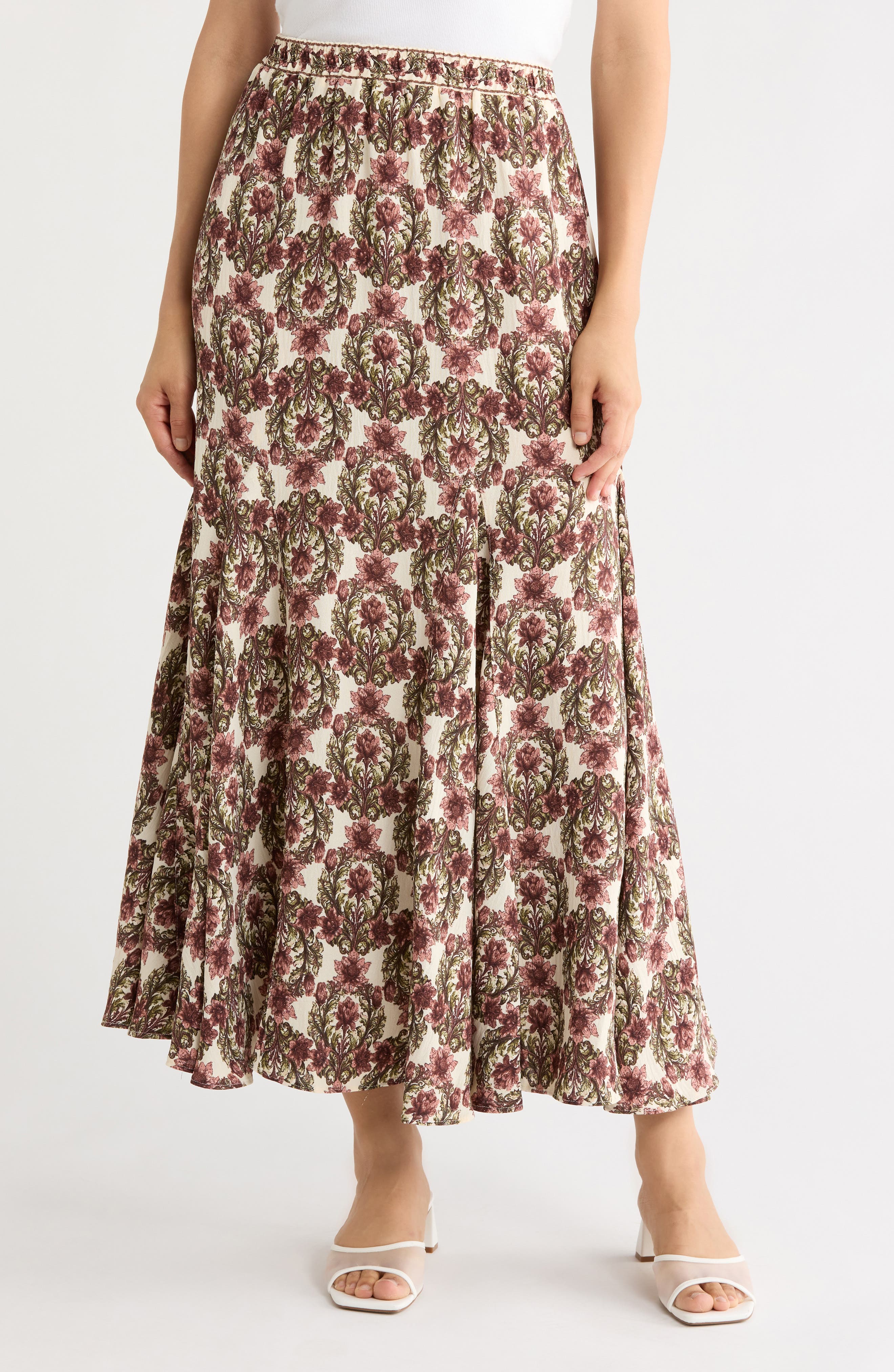 selected ECRU/MAUVE BAROQUE FLORAL