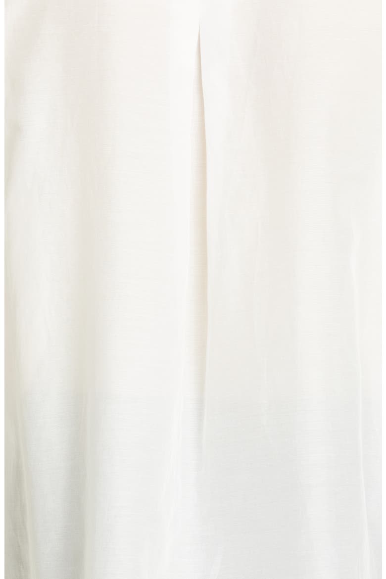Paula Fringe Placket Cotton & Silk Blouse, Alternate, color, WHITE