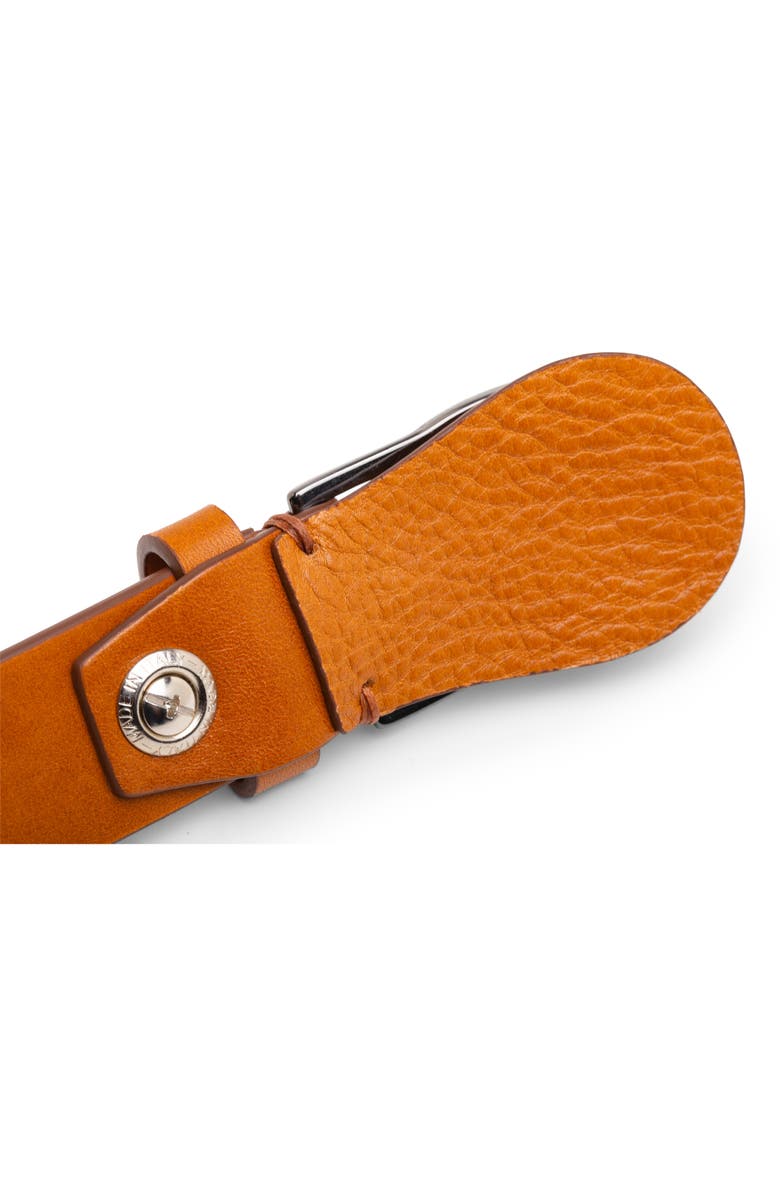 Bosca Sarno Leather Belt, Alternate, color, Saddle