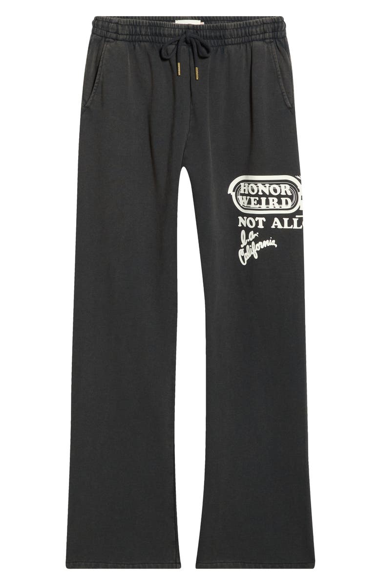 HONOR THE GIFT Not Allowed Graphic Cotton Fleece Pants, Main, color, Black