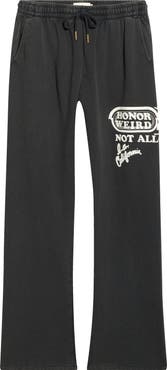 HONOR THE GIFT Not Allowed Graphic Cotton Fleece Pants