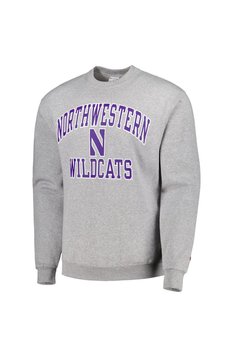 Champion Men's Champion Heather Gray Northwestern Wildcats High Motor Pullover Sweatshirt, Alternate, color, 