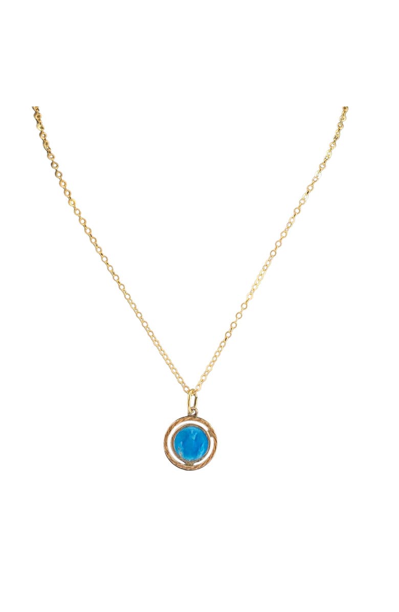 MADISON BEVERLY HILLS Vintage Virgin Mary Pendant Necklace, Main, color, Blue