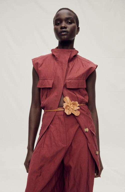 Mango Flower Thin Leather Belt