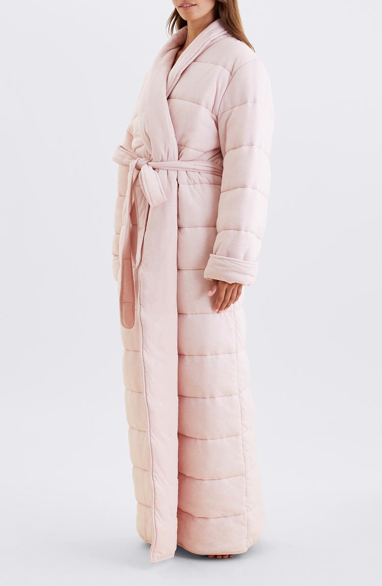 Papinelle Quilted Cotton Maxi Robe, Alternate, color, Papinelle Pink