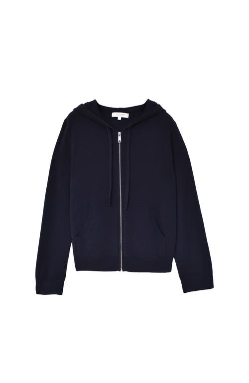 Chinti & Parker Pure Cashmere Zip Hoodie In Black