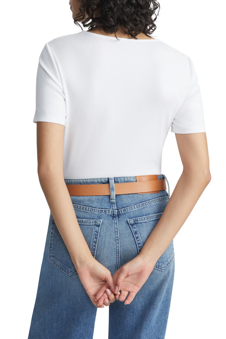 Stretch Cotton Crewneck T-Shirt, Alternate, color, WHITE