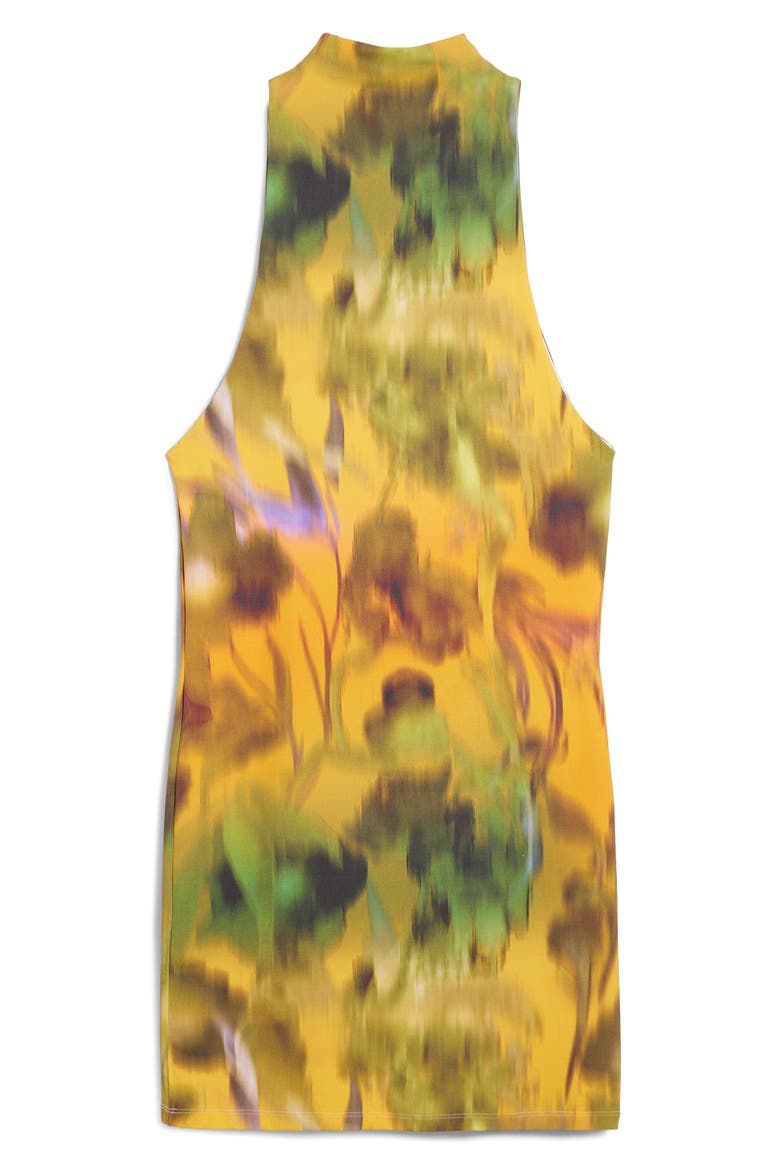 Printed Sleeveless Body-Con Minidress, Alternate, color, YELLOW