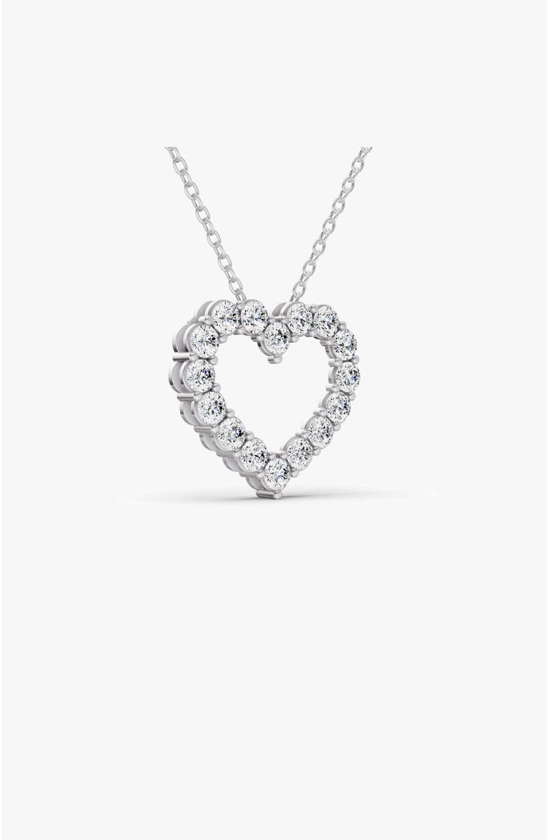 SEREIA OFFICIAL 14K Gold 0.5 ct with Lab Diamonds Sereia's Heart Pendant, Alternate, color, White Gold