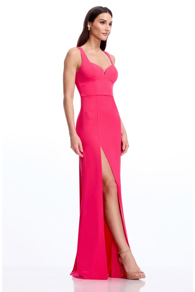 Nettie Side Slit Gown, Alternate, color, BEGONIA