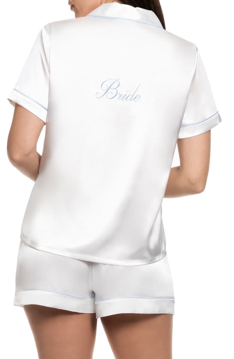In Bloom by Jonquil Bride Satin Short Pajamas, Alternate, color, Ivory