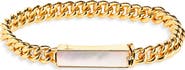 Madewell Mother-of-Pearl Bar Chain Bracelet