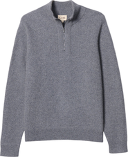 Gobi Cashmere Men's Cashmere Waffle Knit Half-Zip Sweater
