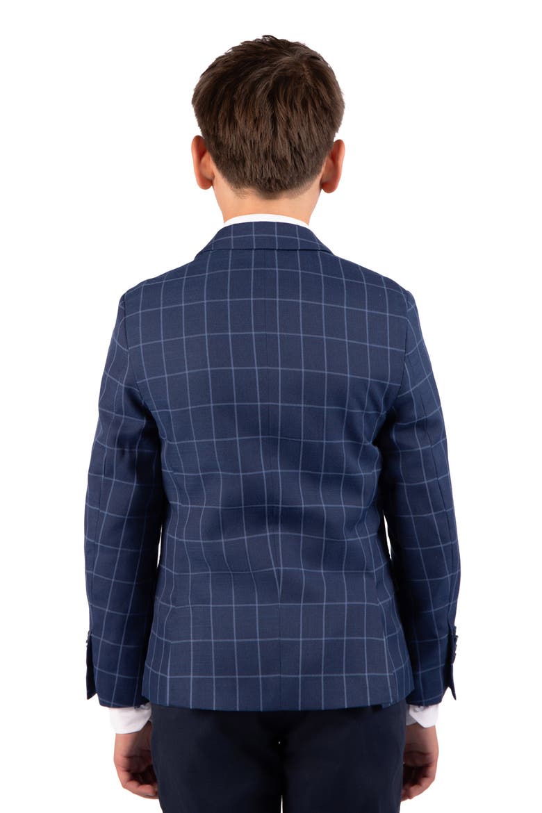 Kids' Windowpane Sport Coat, Alternate, color, NAVY
